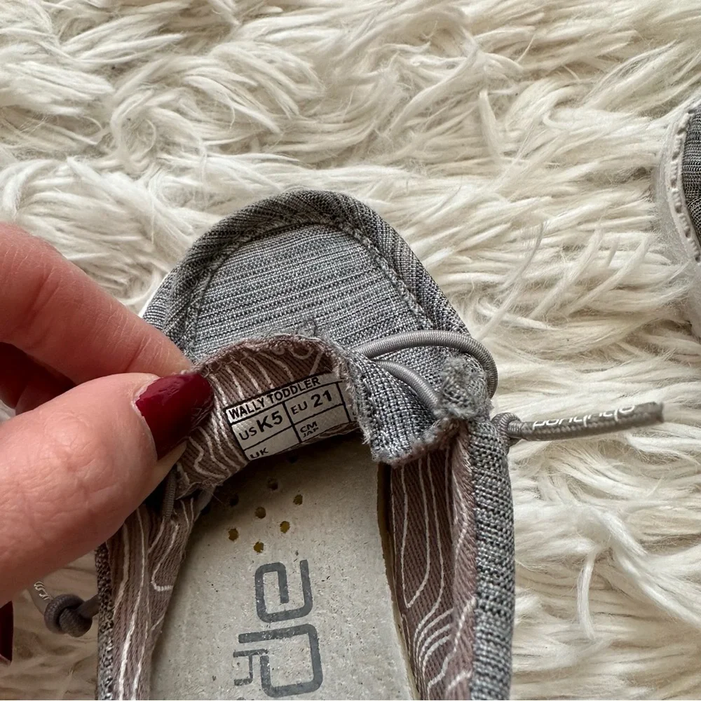 Hey Dude Wally Toddler Gray Slip On Size 5